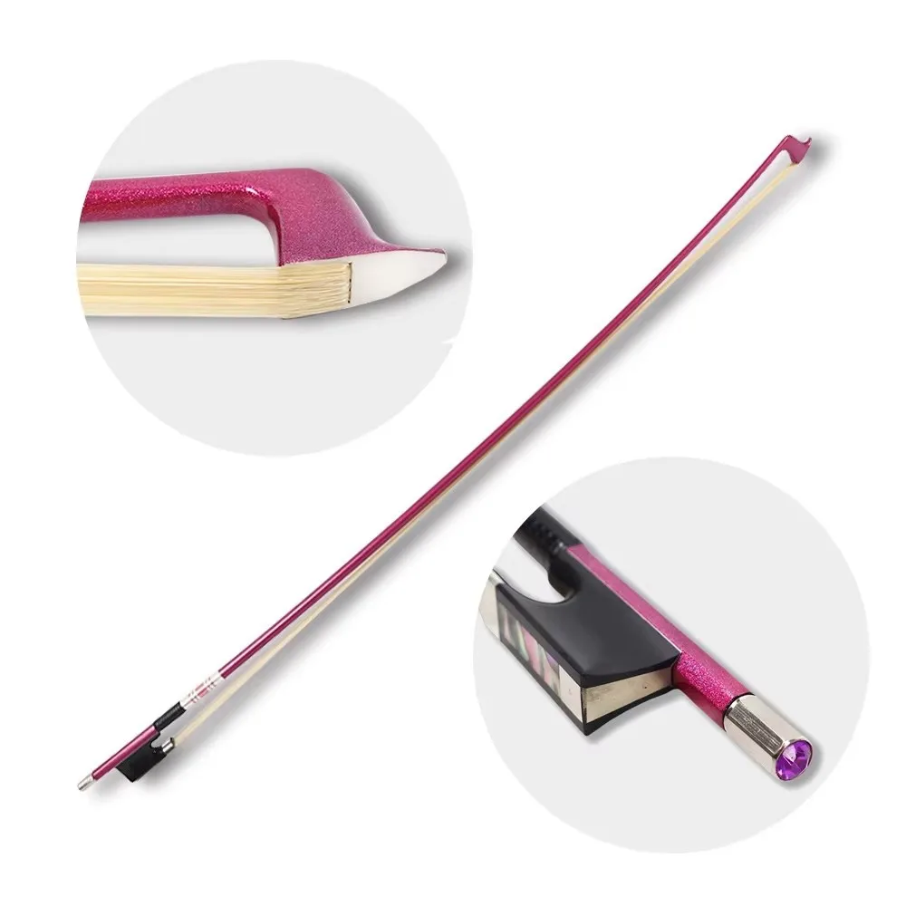 Violin Bow Made of Carbon Fiber 4/4 Elasticity Good and Not Prone to Deformation Violin Bow