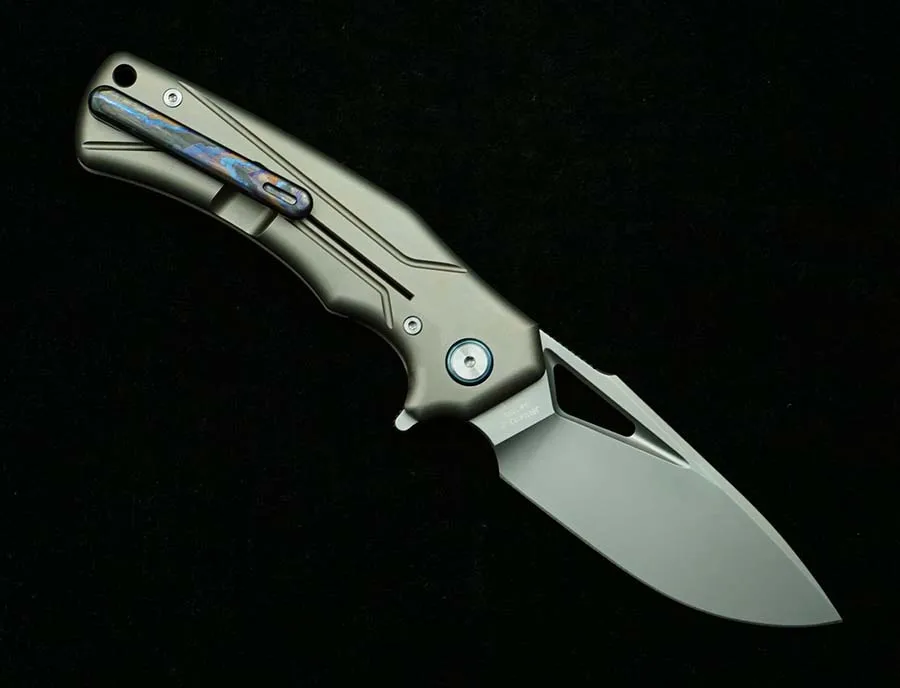 

LEMIFSHE JR9402 Real M390 Blade Titanium Alloy Handle Folding Knife Outdoor Camping Hunting Kitchen Survival Pocket EDC Tool