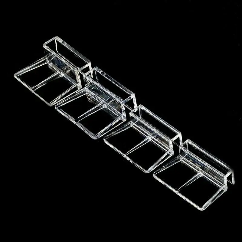 4Pcs/lot Fish Aquatic Pet Parts Aquarium Fish Tank Acrylic Clips Glass Cover Support Holders 6/8/10/12mm