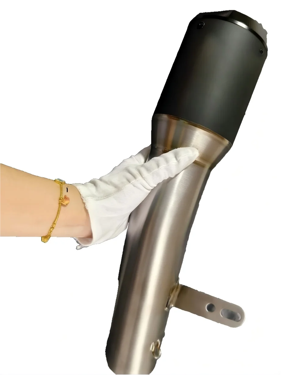 Suitable for Kawasaki Z900 Modified Titanium Alloy Muffler Exhaust Three-Way Front Section with Black Pottery Exhaust