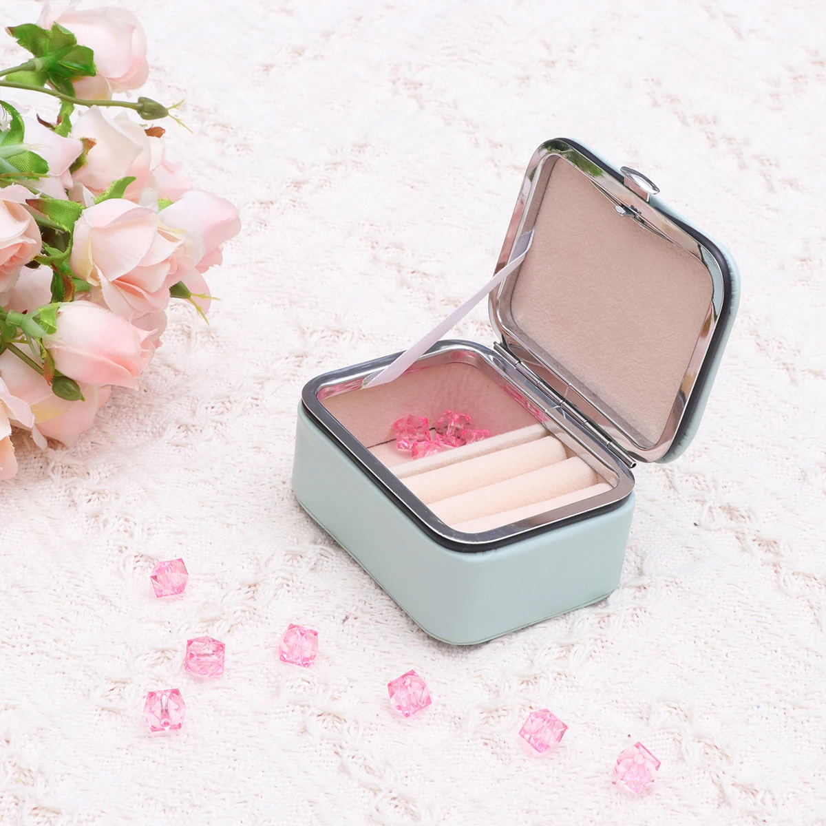 

Jewelry Storage Box Organizer Mini Holder Travel Cases for Women Containers Miss