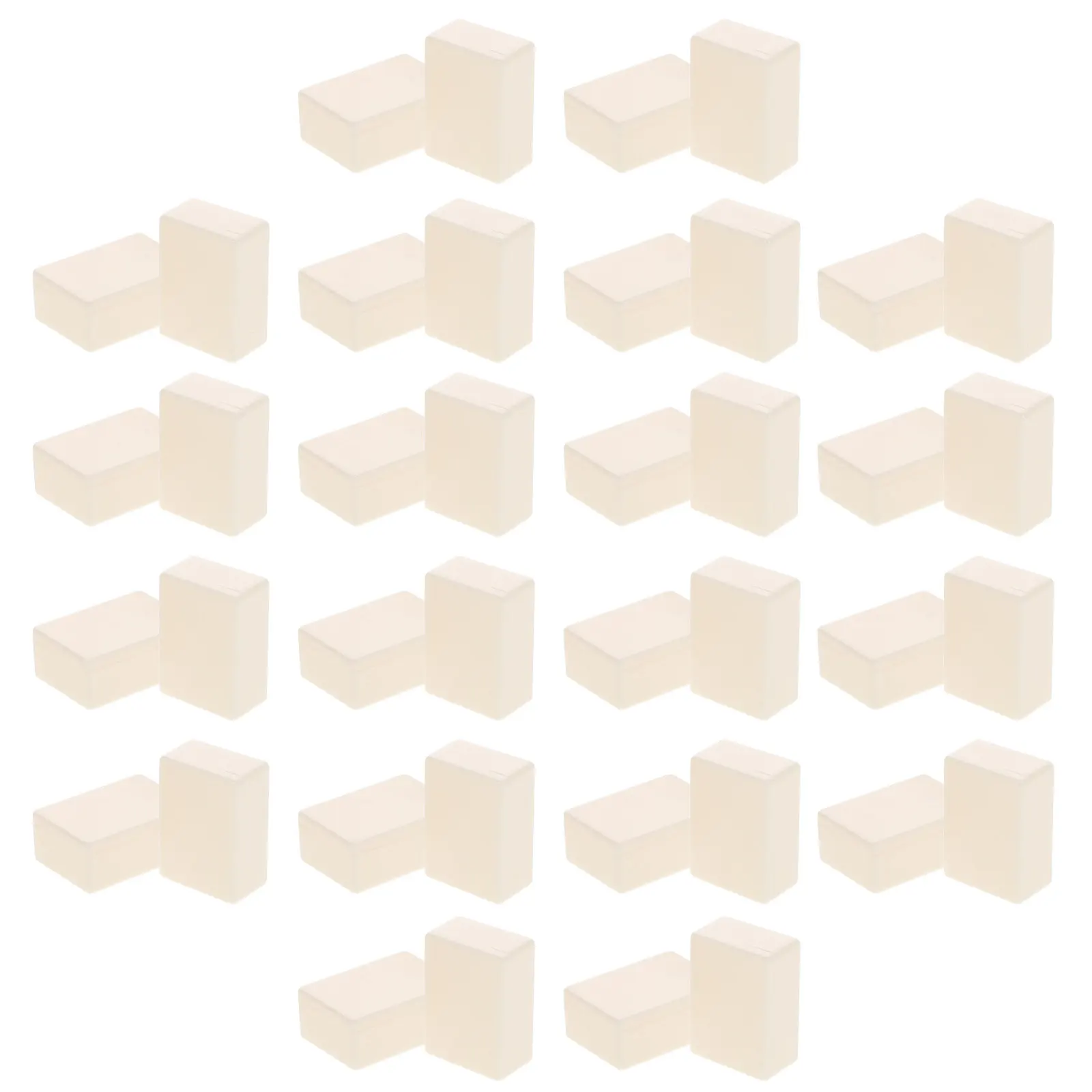 Square White Chess Pieces Acrylic Durable DIY Mahjong Blank Tiles Kids Building Stacking Board Games Checker Large Set White