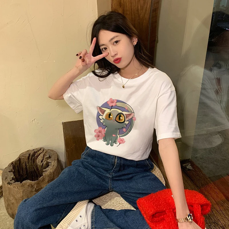 Suzume Women T-shirt Cotton Anime Manga Tee Shirts Kawaii Cartoons Casual Clothes Hip Hop Streetwear Fashion Unisex Couple Tops