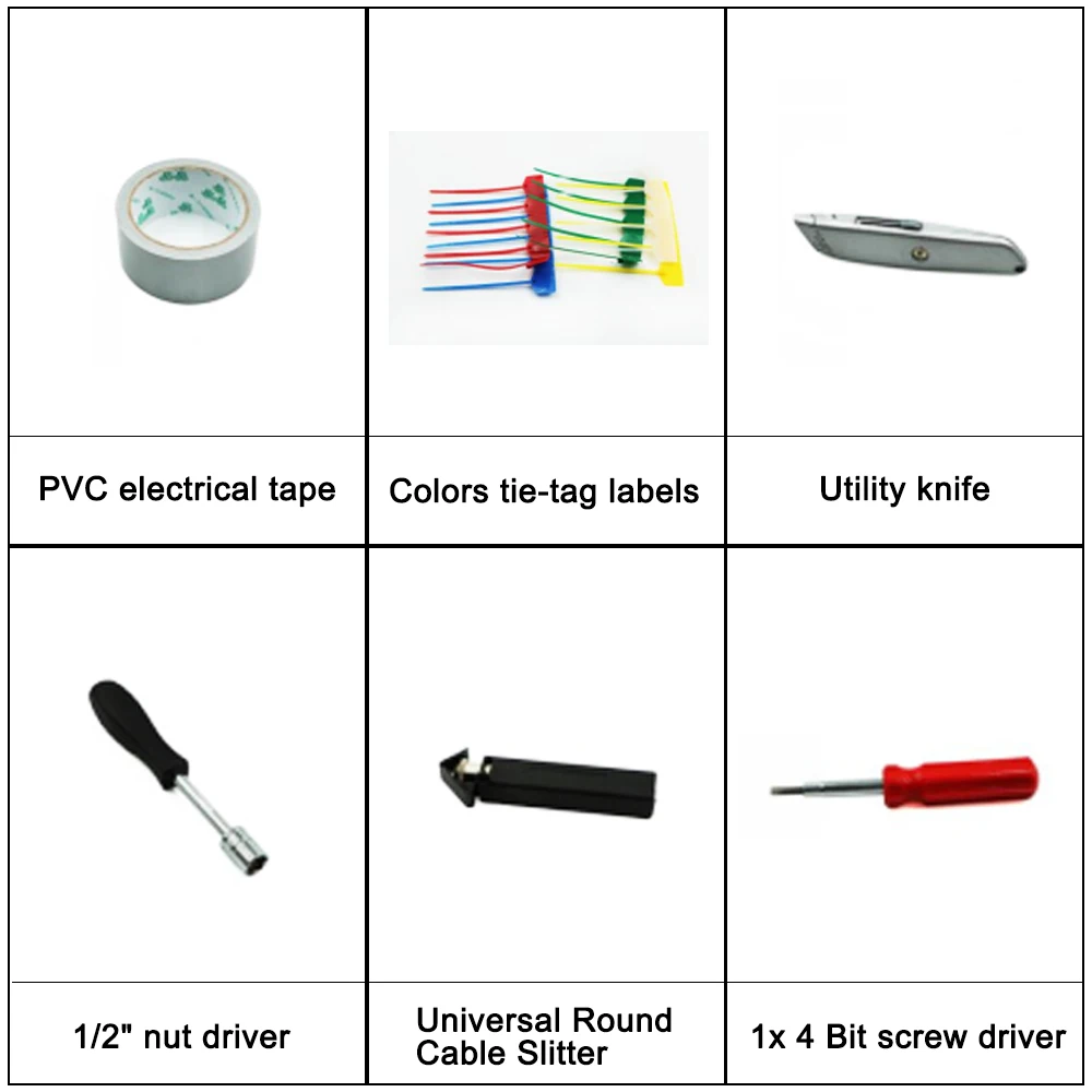 Fibra óptica Fusion Splicing Tool Kit, Kit inclui fibra cabo Jacket, Tampão tubo Stripper e Stripper, FCST210602