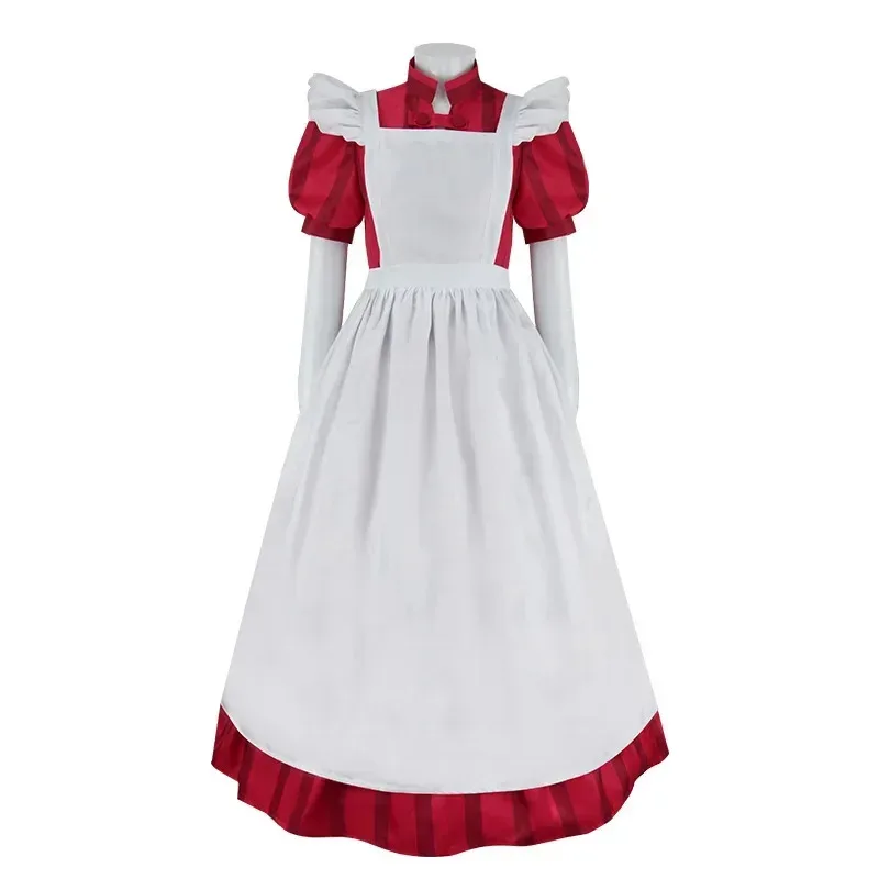 The Boy and The Heron Cosplay Movie Kiriko Cosplay Costume Red Dress Apron Girls Unform New Anime Cos Halloween Party Con Cos