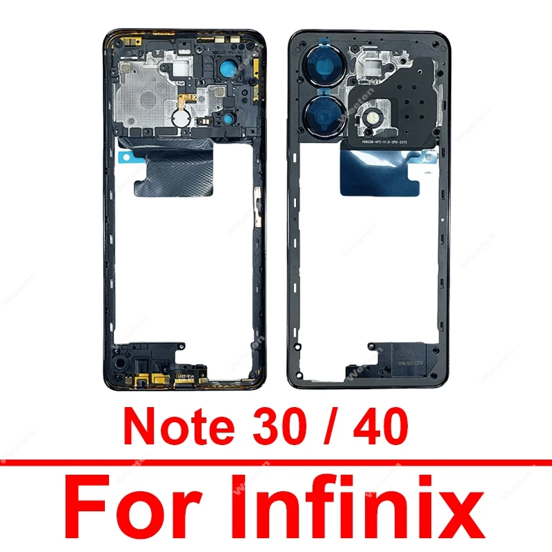 

Middle Housing For Infinix Note 30 40 4G 5G X6833B X6716B X6852 X6853 Middle Frame Holder Cover Case Replacement Parts