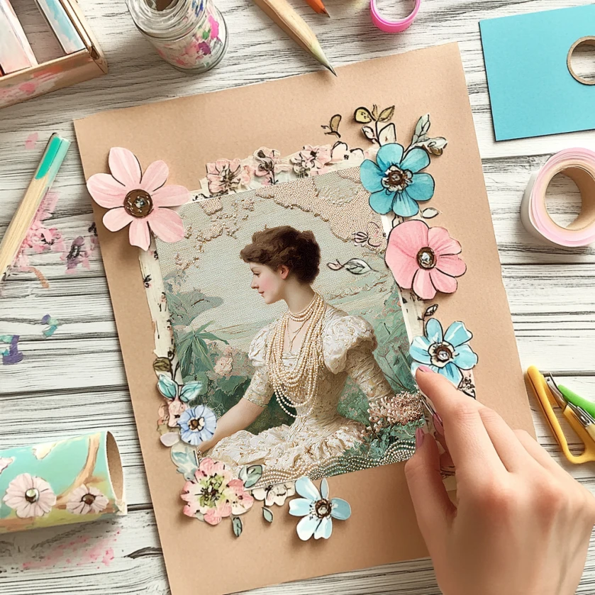 36枚のスクラップブッキング用紙（6インチ×6インチ）：折り紙、スクラップブッキング、かわいいジャンクジャーナル用のかわいい漫画/水玉模様のプリント。