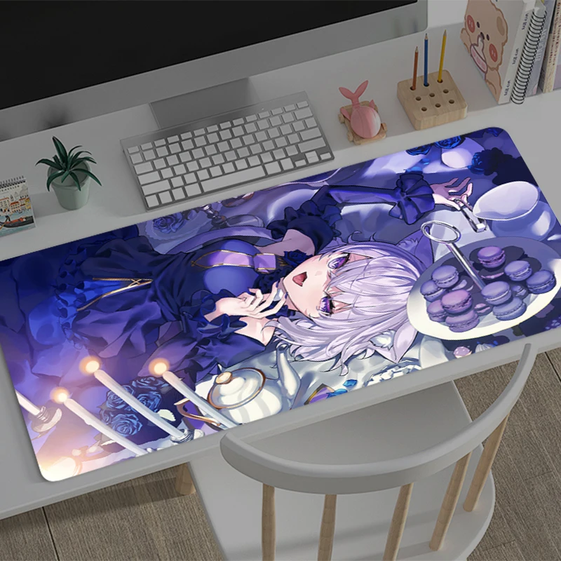 

Gaming Mousepad Hololive Nekomata Okayu Anime Mouse Mat Office Gamer Computer Mouse Pad HD Print Big Desk Mat PC carpet Mousepad