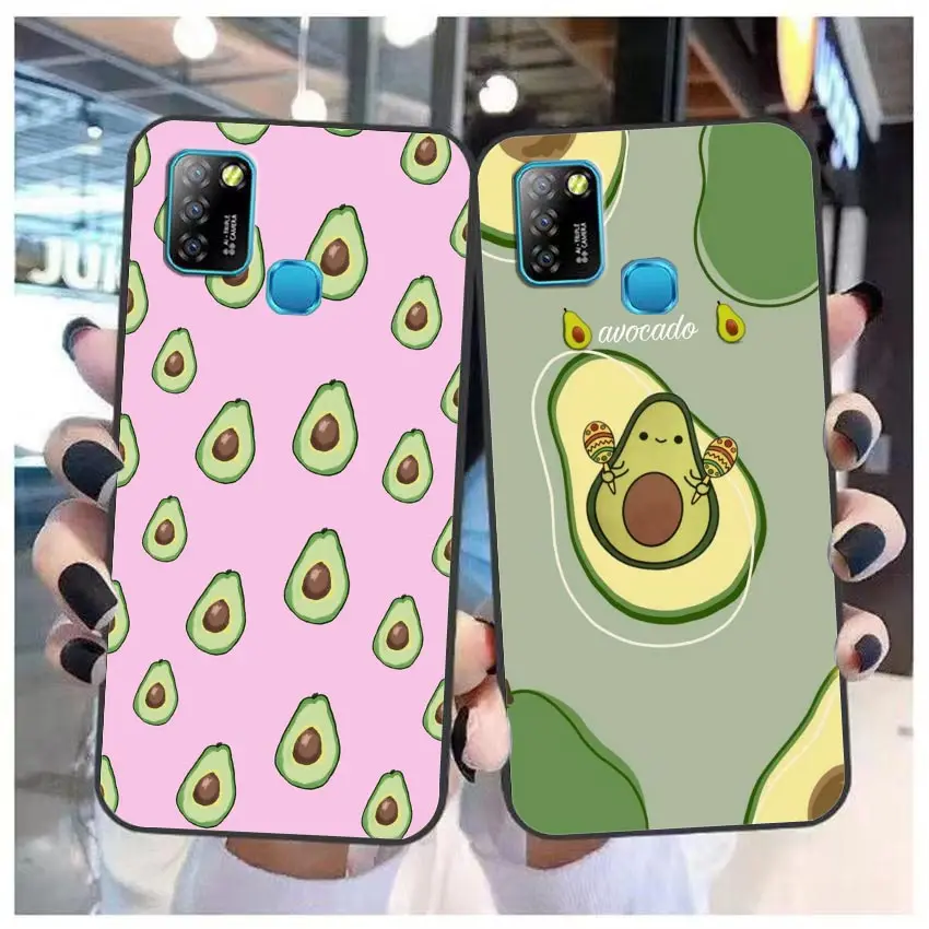 Cute Cartoon Avocado Funda Case For Infinix CAMON 19 16 ZERO X NEO 20 8 POVA 4 2 NEO2 NOTE 12 G96 11 10 8 8I S5 Case Shell Capa