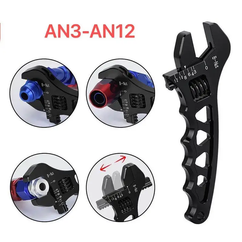 Professional Adjustable Wrench Spanner AN Hose Fitting Lightweight Aluminum Wrench Spanner Light weight Spanner  Wrench Tool