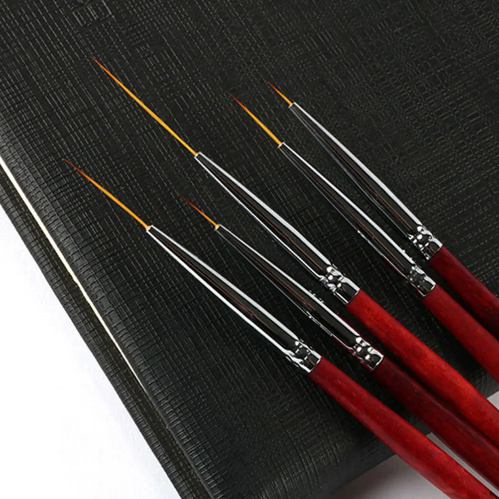 5 個アートペン耐久性のあるマニキュア描画ツール快適なグリップ Diy ネイルペイントホームサロン使用ネイルアートツールアクセサリー