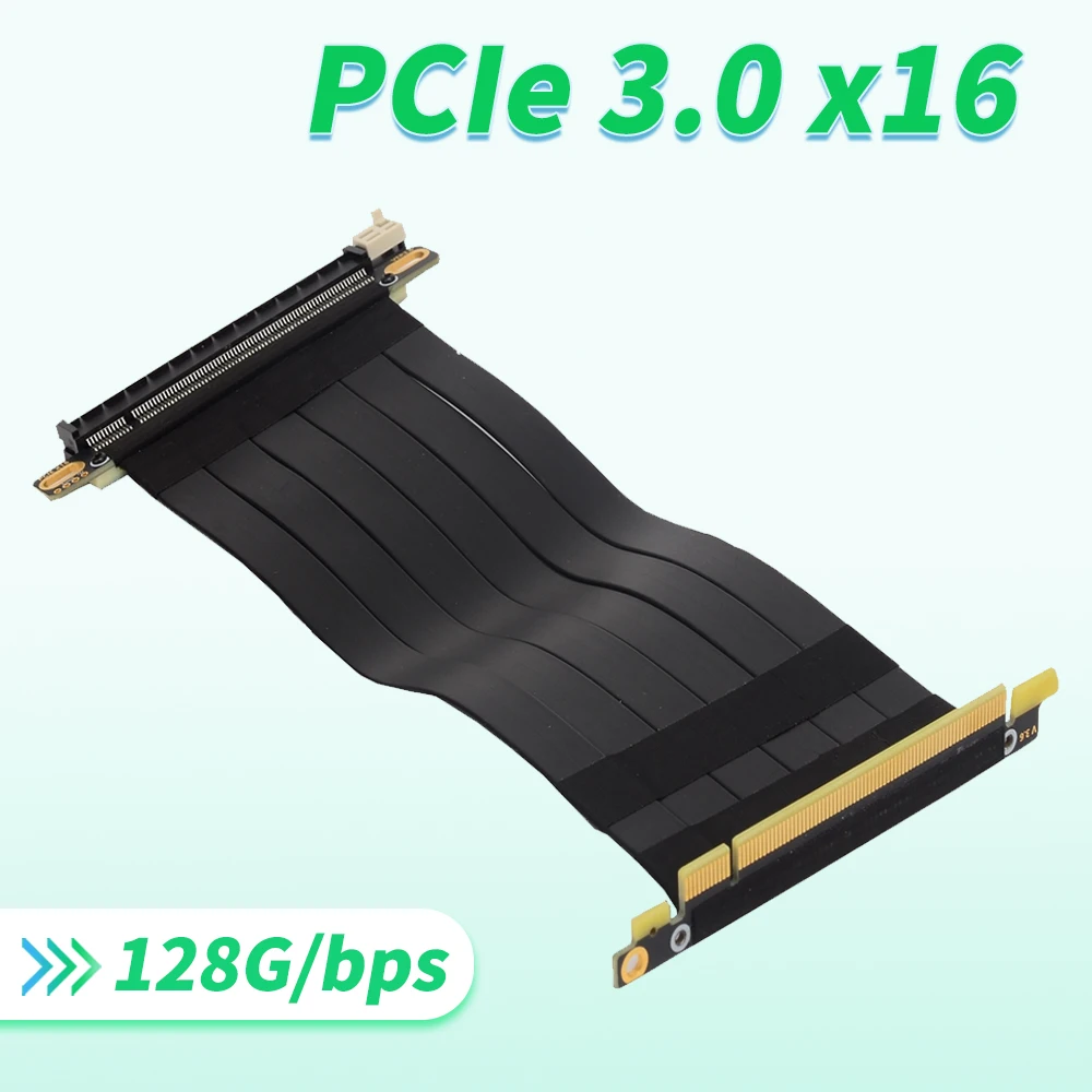 

Vertical Upright 90 Degree Right Angle PCI-E x16 to x16 Male to Female Riser PCIe 3.0 16x Extension Cable PCI Express Extender