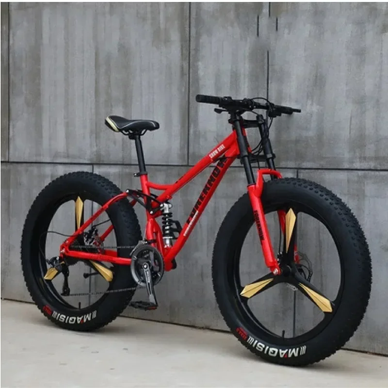 Top Selling High Quality 26 Inch Three Wheel Specialize Bike Fat Tyre Double Suspension Bicycle Fat Bike For Men