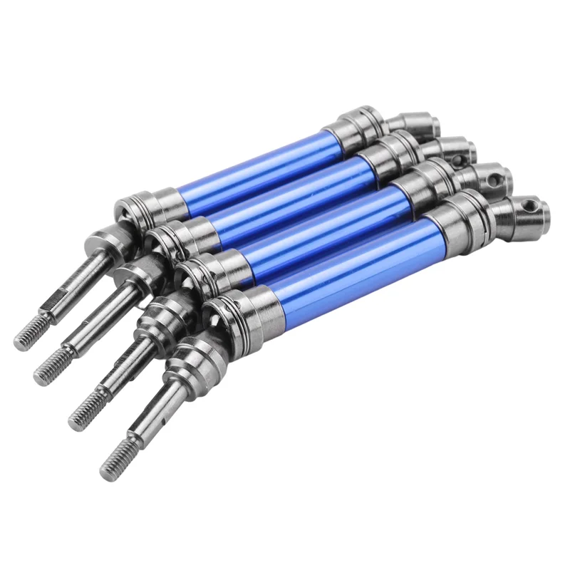 A45F-4Pcs عمود محرك أمامي وخلفي معدني CVD لـ 1/10 Traxxas Slash Rustler Stampede Hoss VXL 4X4 RC قطع غيار السيارات