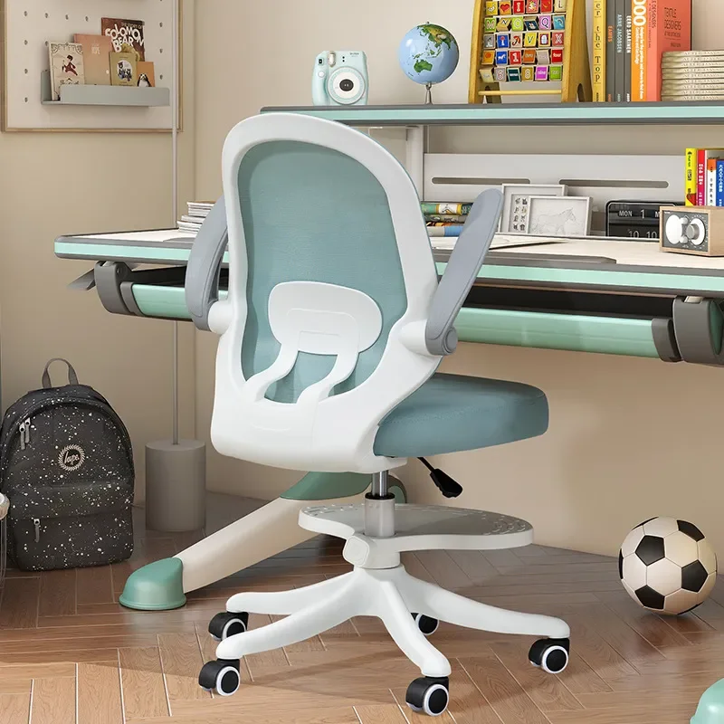 Adjustable Ergonomic Study Chair for Teens Students Comfortable Writing Computer Seat Height Lift Home Office Furniture