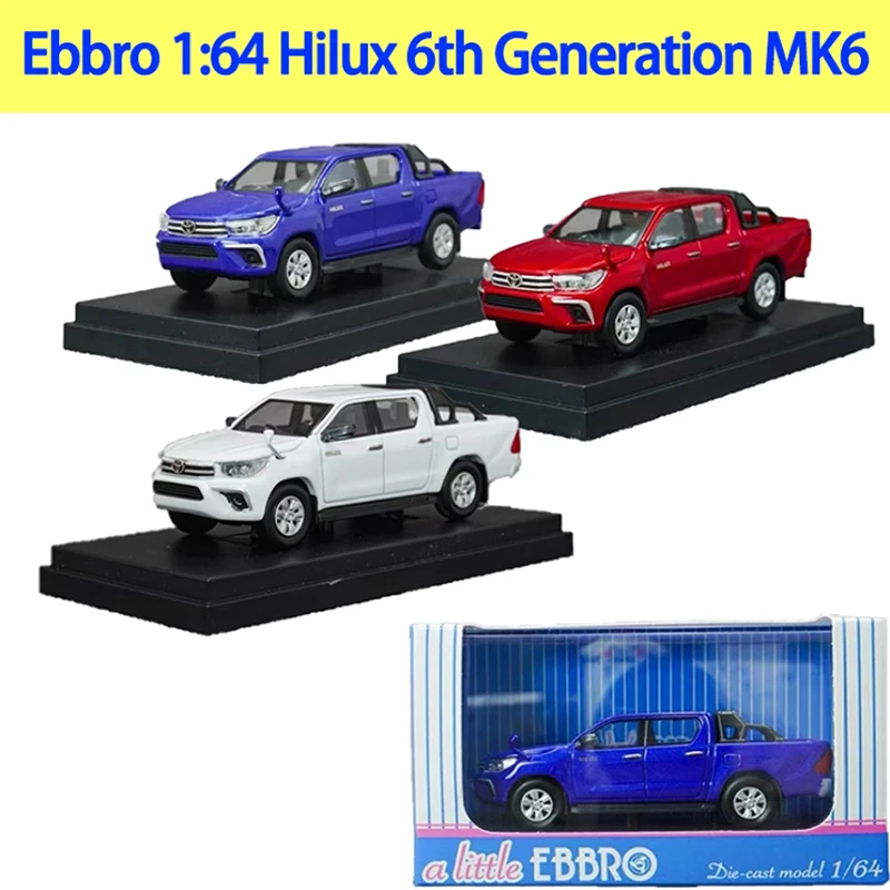 Ebbro Diecast 1/64 Scale Hilux 6th Generation MK6 Alloy Simulation Car Model Classics Adult Souvenir Gift Hobby & Toys