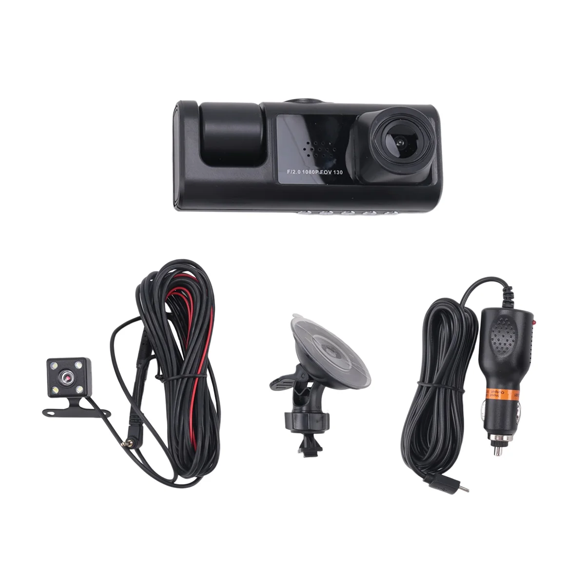 3 Channel Car DVR Camera , 1080P Dash Camera 3 Way Car Camera with IR Night Vision, Loop Recording, Parking Monitor