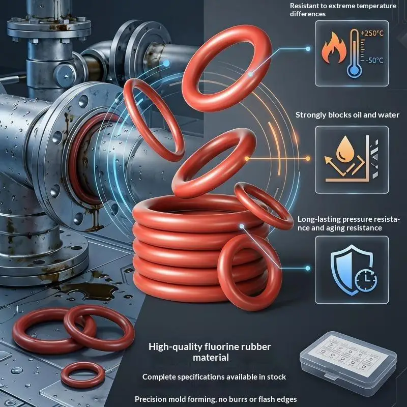 390-teiliges Silikon-O-Ring-Set, Nitrilkautschuk, öl- und hitzebeständig, Dichtungssortiment in Box, metrische O-Ringe für Auto- und Pipelineanwendungen – Detail 10