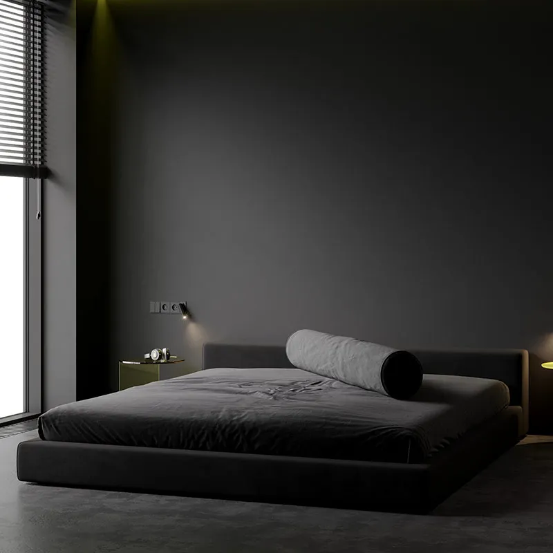 

Heavy Black Double Bed Couples Style Australia Metal Floating Double Bed Modern Wooden Frame Cama Matrimonial Furniture Home