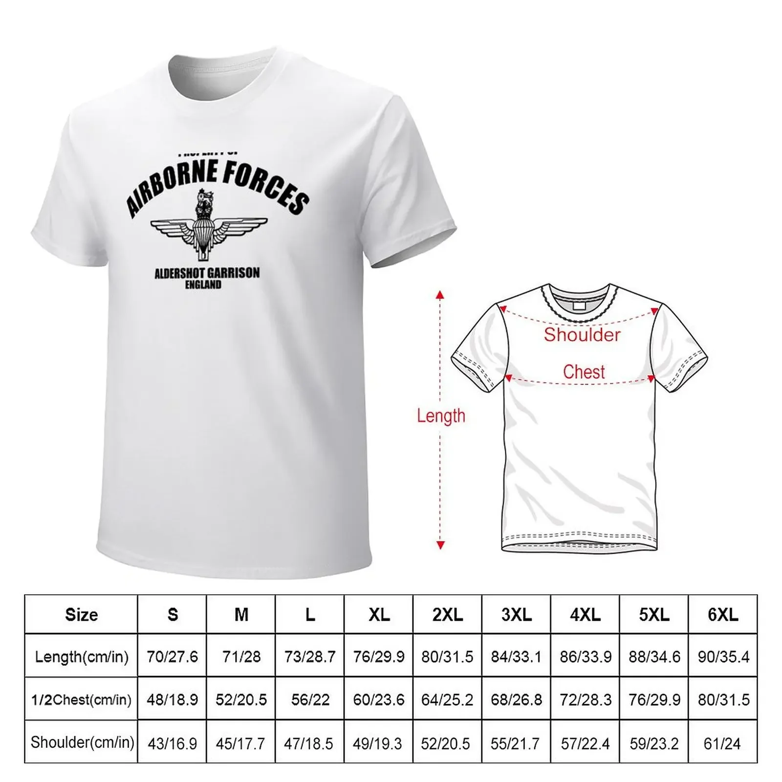 Property of Airborne Forces - Aldershot Garrison T-shirt korean fashion customs mens t shirts casual stylish