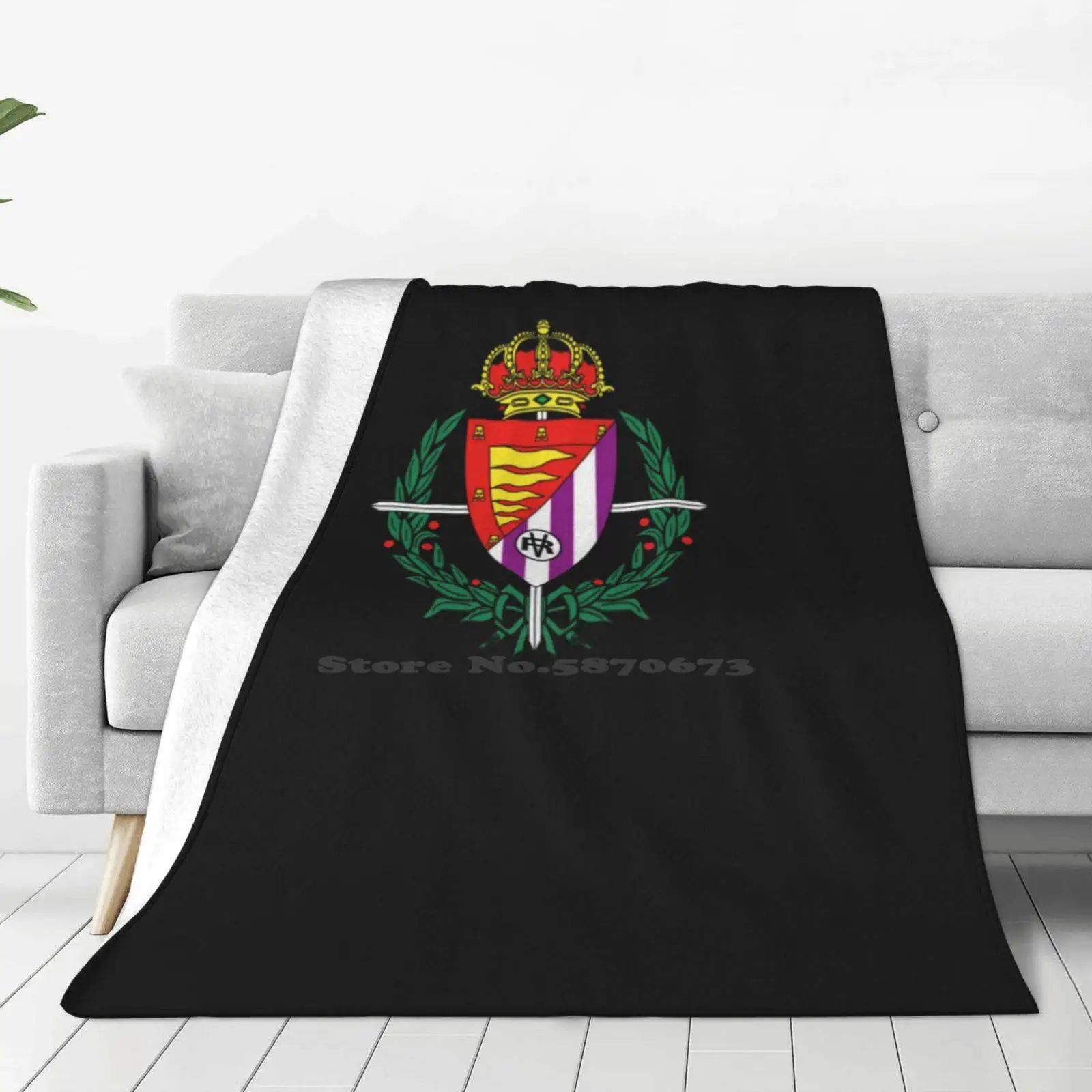 Real Valladolid Escudo Creative Design Light Thin Soft Flannel Blanket Real Valladolid Insignia Valladolid Retro Valladolid