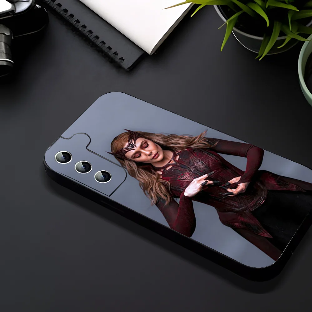 W-Wanda M-Maximoff Phone Case For Samsung Galaxy A52 A12 A51 S21 Edge S22ULTRA S23 S24 S20LITE Plus Ultra Black Cover