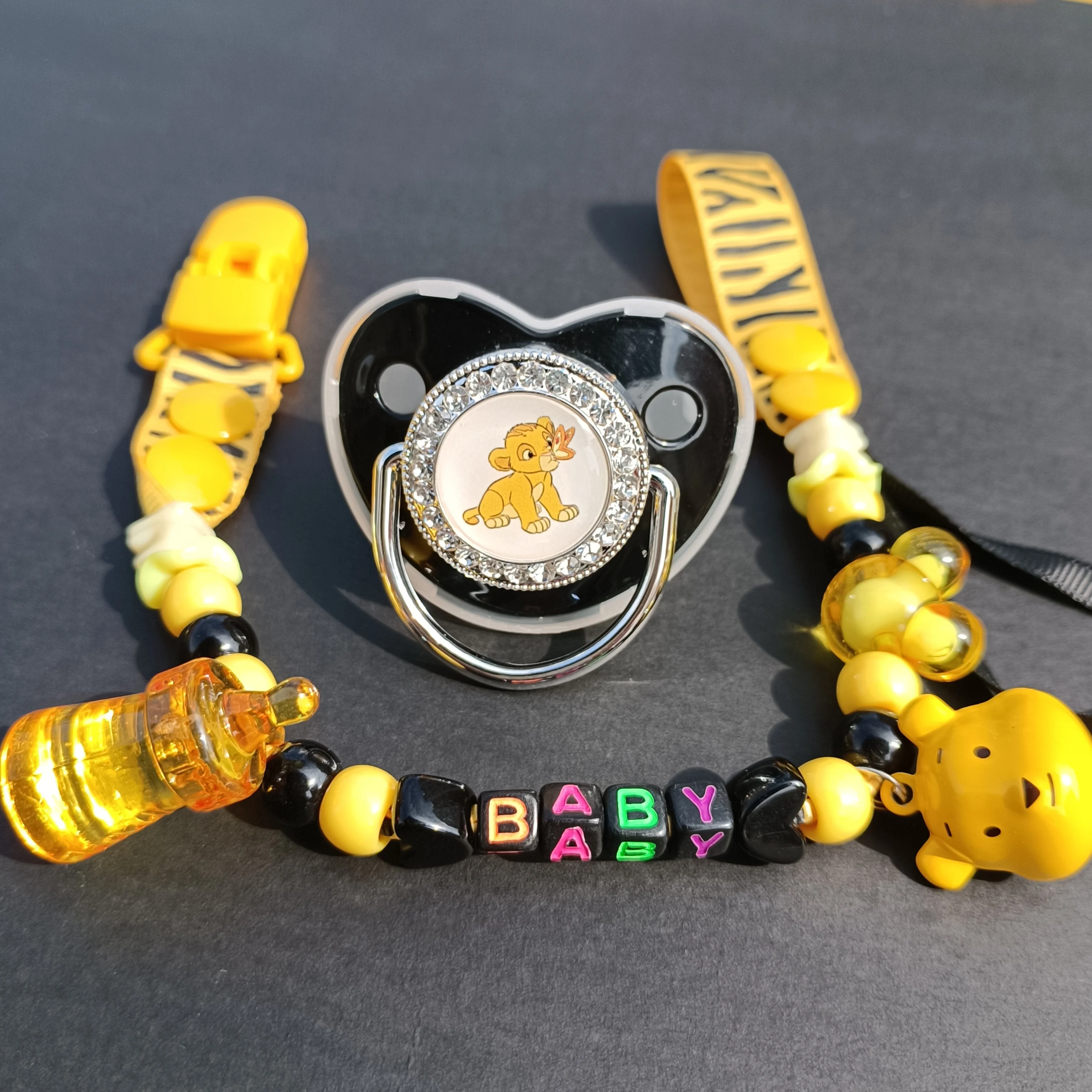 2022 Disney Baby Pacifier Bling Personalized Clip Baby Shower Gift BPA Free Dummy Unique Luxury Teeth New Design mother and kid