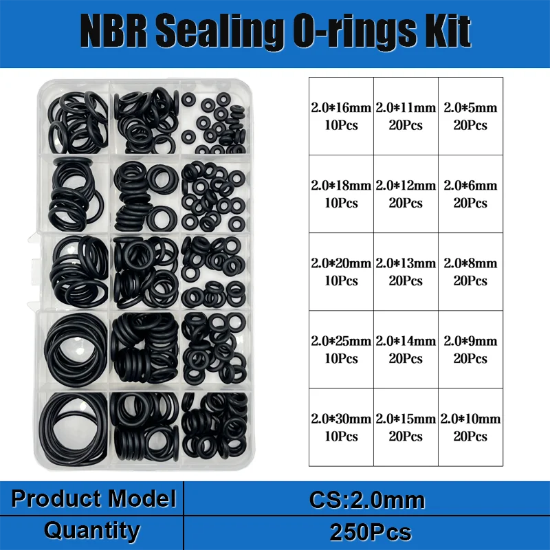 Gummi O Ring Dichtung Unterlegscheibe Sanitär Dichtung Ölbeständig Oring Automobil Sanitär Wasserhahn Wasser Reparatur Schwarz NBR Dichtung O-Ring – Detail 21