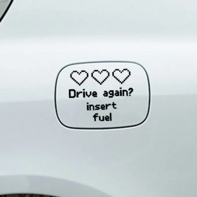 1 x cooler Pixel Art Kraftstoff-Humor-Aufkleber – Gaming-Vibe-Aufkleber für Auto- und Motorrad-Außenzubehör