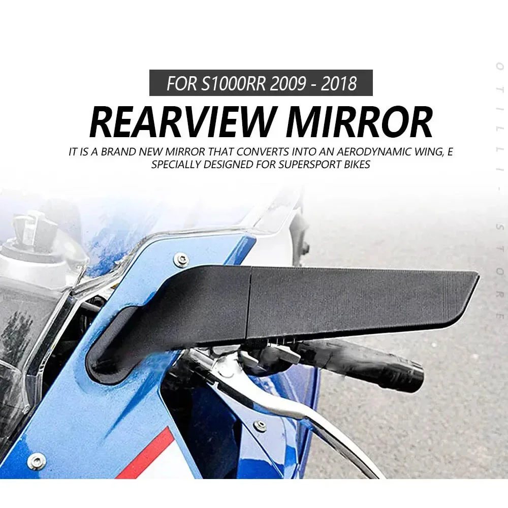 S1000 RR s1000rr Rearview Mirrors MotorcycleWind Wing Adjustable Rotating Side Mirrors 2009 - 2018 For BMW S1000RR S 1000 RR