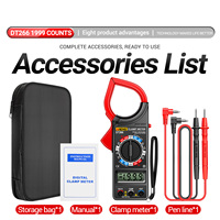 ANENG DT266 LCD 1999 Count Digital True RMS Professional Clamp Meter AC/DC Current Voltage Tester LCD Multimeter Pliers Ammeter