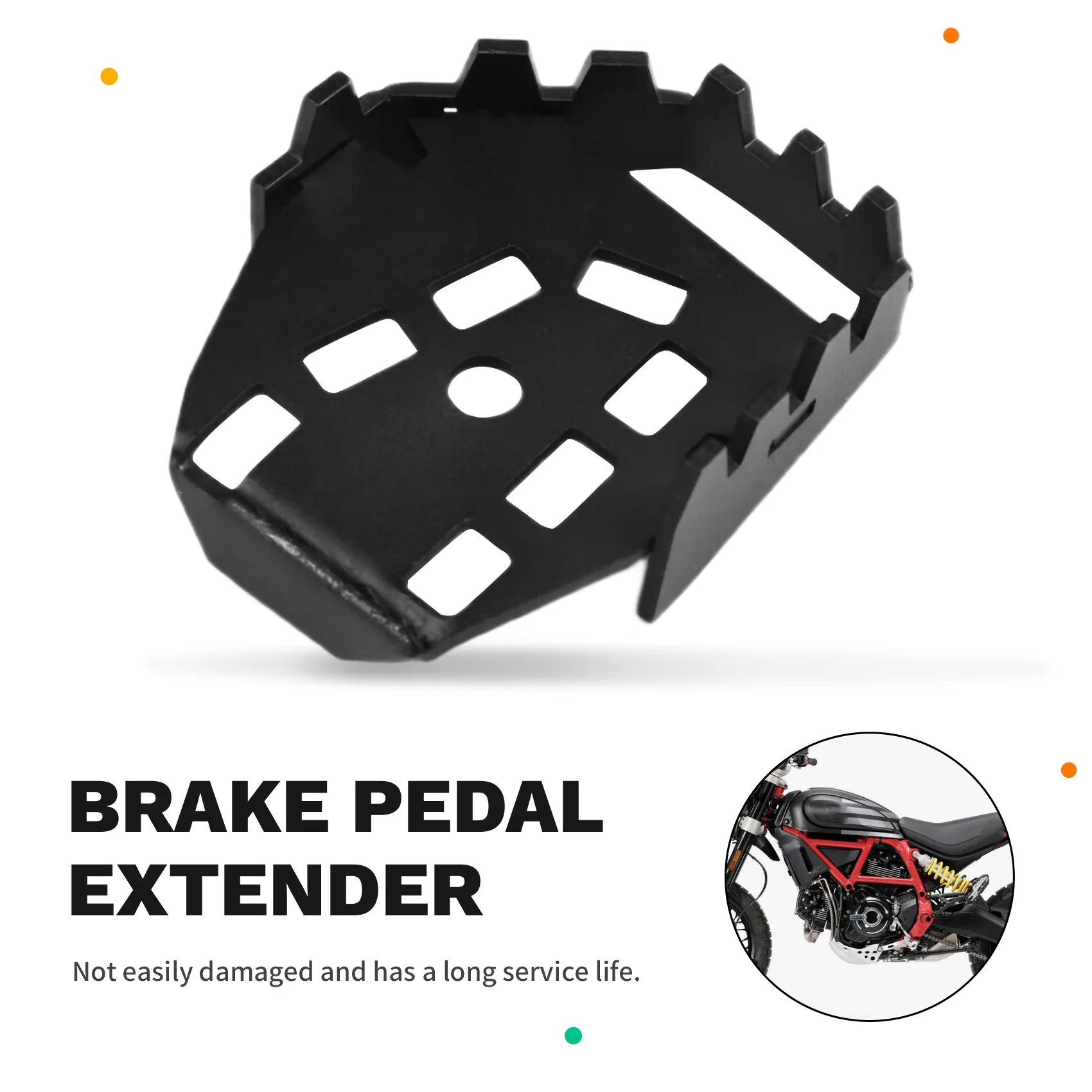 

A73X-удлинитель педали тормоза, ножной тормоз для Ducati Scrambler 400 800, задняя тормозная колодка мотоцикла, увеличенная черная