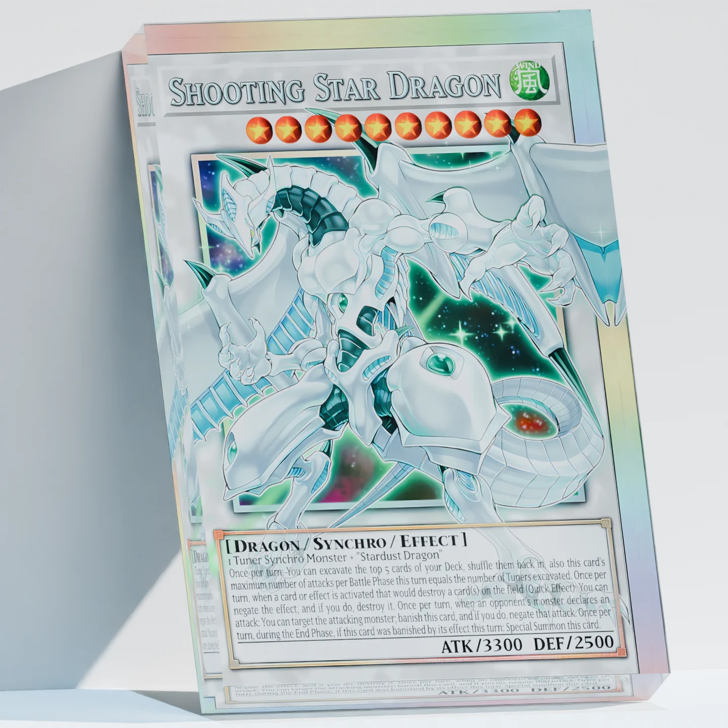 Yu-Gi-Oh YGO Shooting Star Dragon Stardust Clear Acrylic Block Anime Goods Desktop Ornament Anime Desk Decor Collection Gift