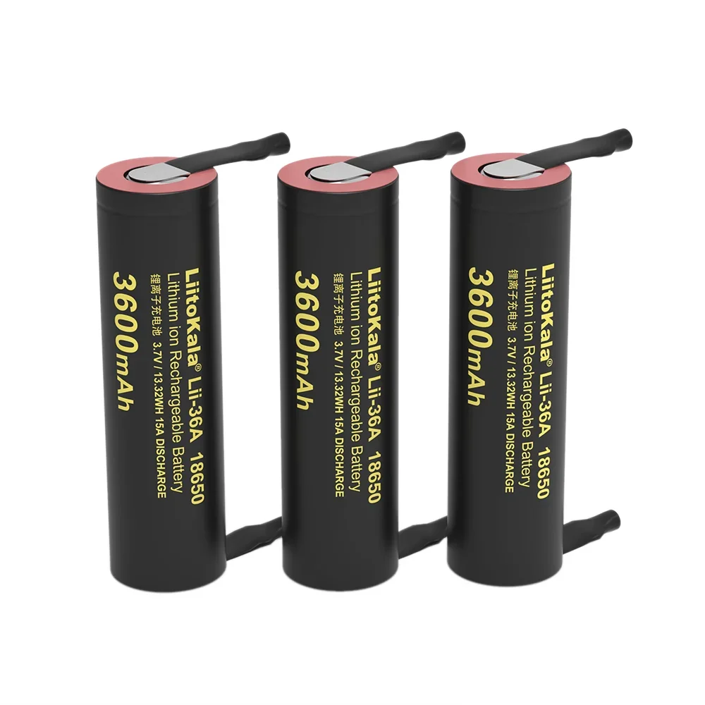 Liitokala 100% Nieuwe Originele Lii-36A 18650 Oplaadbare Li batterij 3.7 V 3600 mAh batterijen DIY Nikkel voor Mobiele power