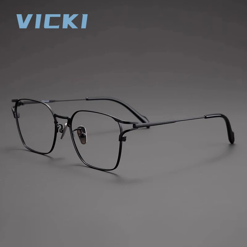 

Сверхлегкие титановые деловые мужские очки VICKI — анти-синий свет, ретро и модные, прочные и прочные Y0038