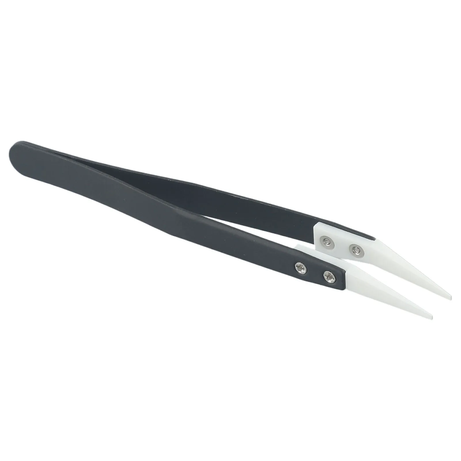 Easy Carry Reverse Tweezers Ceramic Tweezers Practical Replacement 135-140mm Solder Resistant Silver And Black