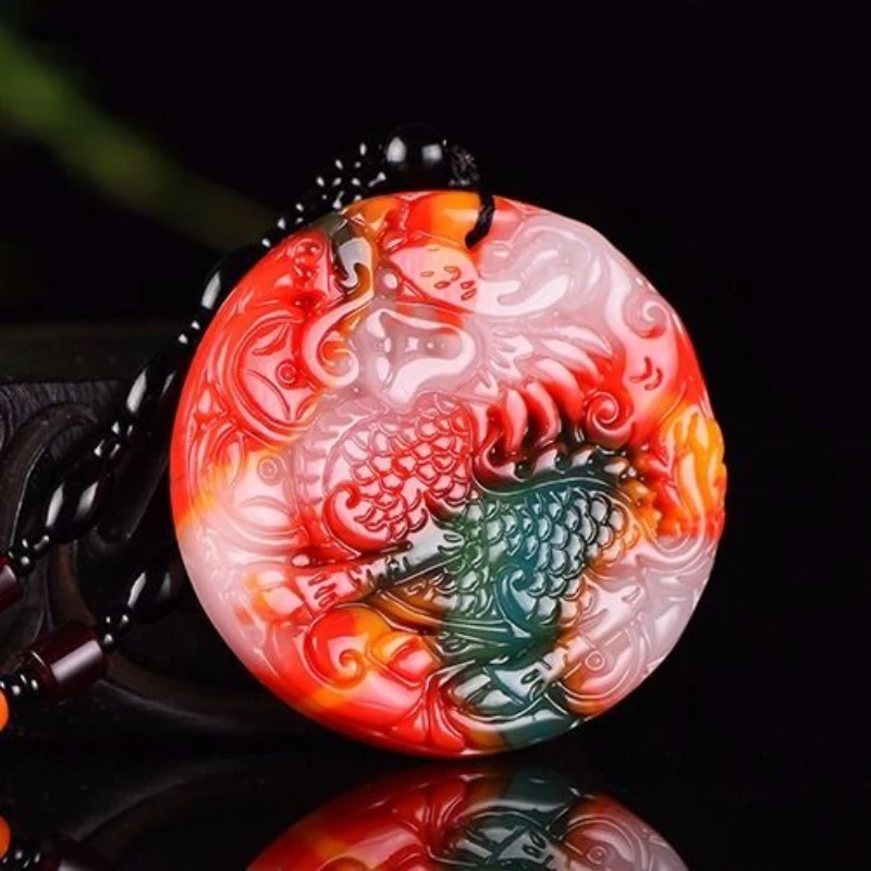 

pendant colorful jade into Baoyu pendant Kirin Xianbao brand Kirin pendant for men and women.