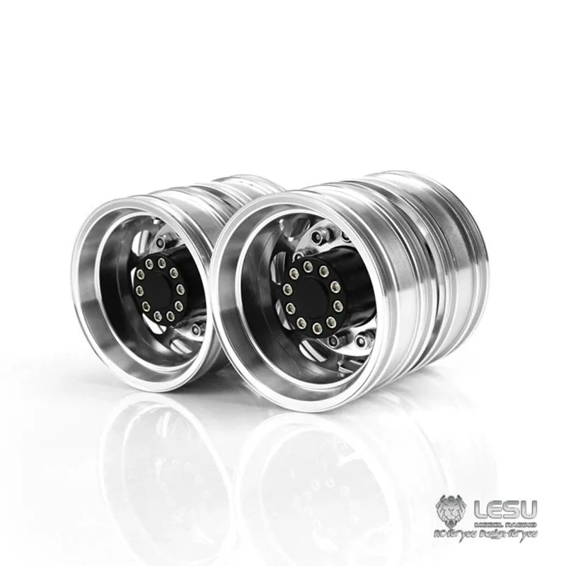 LESU1/14 Truck Rear Wheel Aluminum Alloy Tamiya Tow Head Mud Head DIY Dump Truck Model Accessories W-2012-A