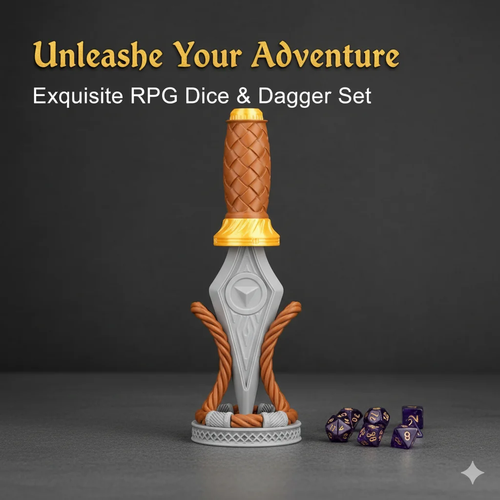 3D Sword Model Dice Storage Daggered Ornament For Board Game Players Game Accessories And Unique Decoration For Gaming Props