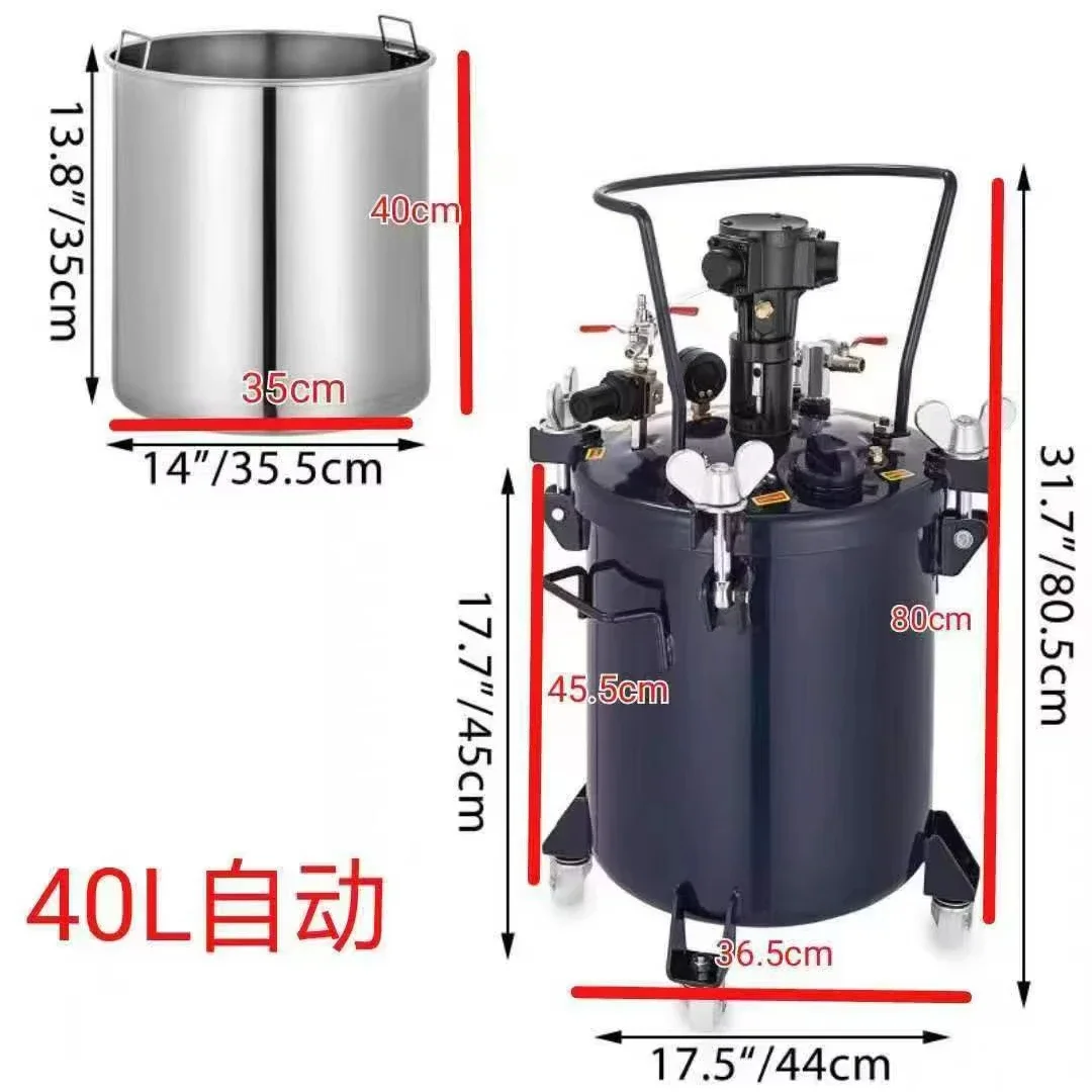 

Manufacturer Supplies 10L Automatic Spray Paint Bucket, Glue Resin Carbon Steel Pressure Bucket