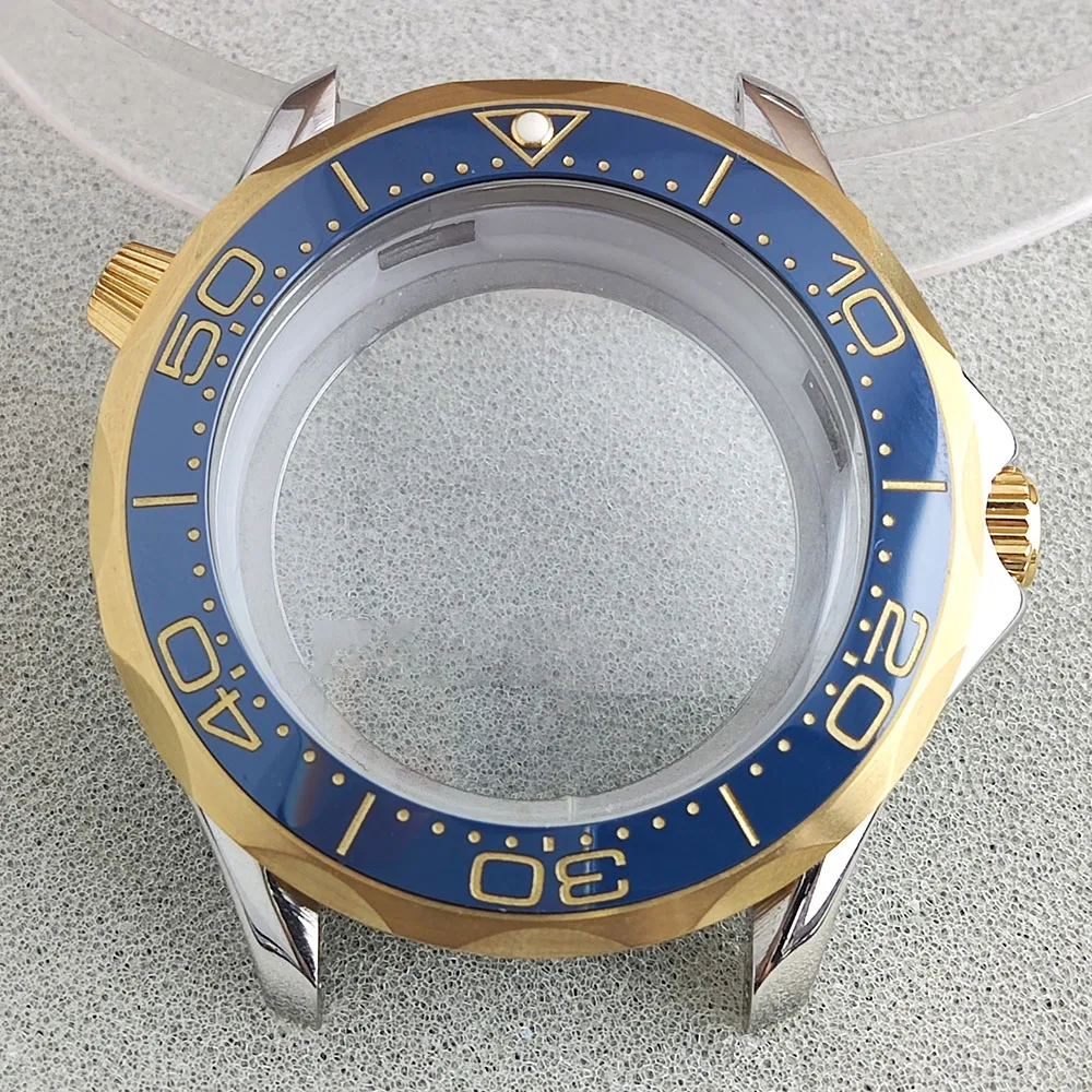 42mm NH35 case ceramic bezel stainless steel case/strap silver gold rose gold suitable for NH35 movement accessories watch acces