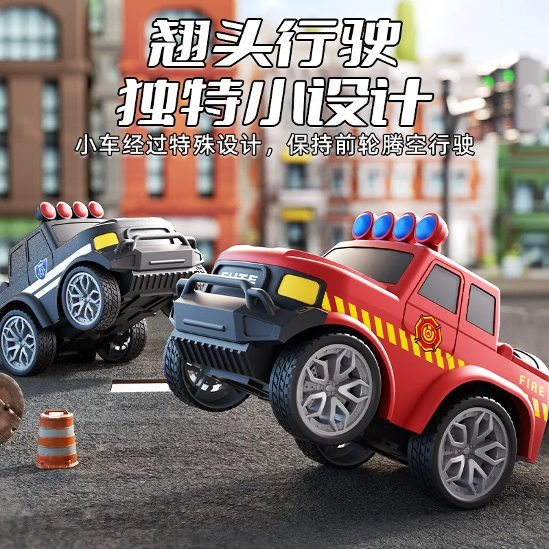 stunt rotating off road vehicle toy friction powered monster truck 360 spin practical gift for hobby collection playtime fun - view 3