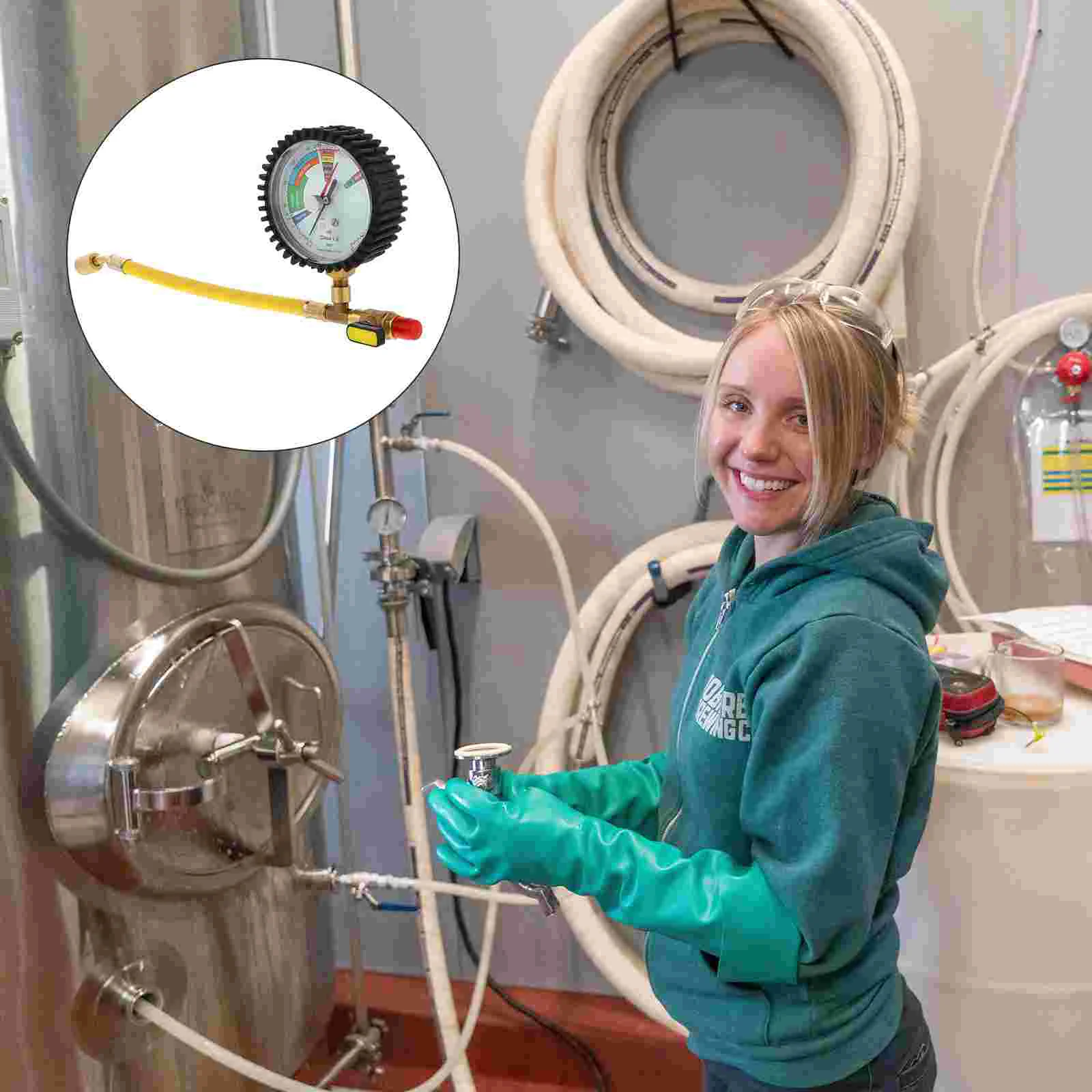 LED 조명 체크리스트 에어컨 게이지, 질소 압력 테스터, Ac 냉동 게이지 테이블