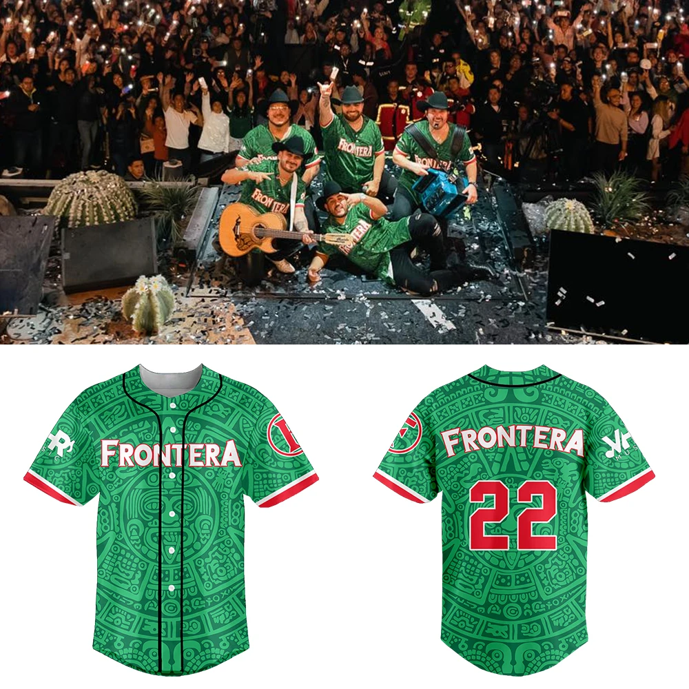 

Grupo Frontera 22 Logo Jersey Jugando a que no pasa nada Tour Merch Baseball Jacket Tee Women Men Fashion T-Shirts