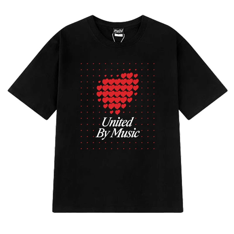 Switzerland 2025 Eurovision Song United by Music printed T shirt Men Women Fashion Y2k short sleeve T-shirts Unisex Cotton Tops