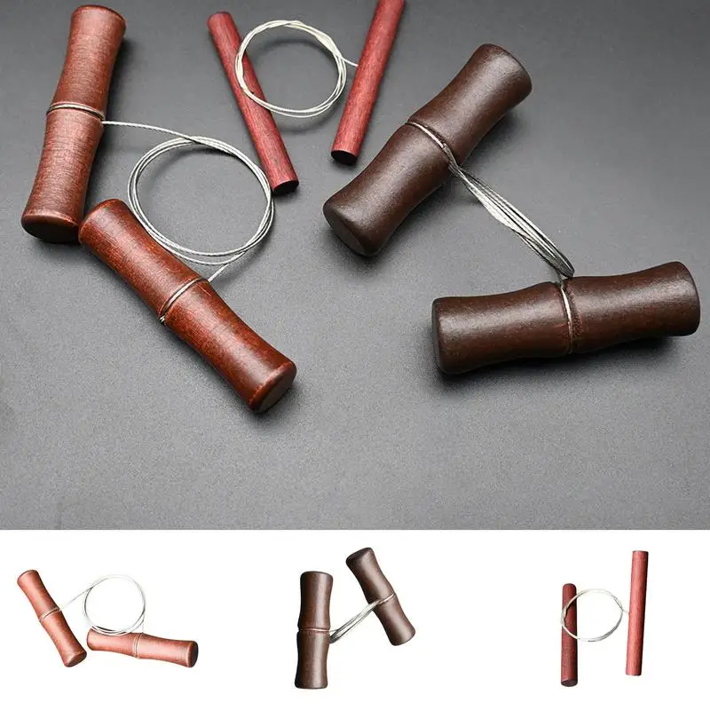 Stainless Steel Clay Wire Cutter with Wood Handle Pottery Mud Cutting Line DIYs Ceramic Mud Plate Cutting Forming Tools