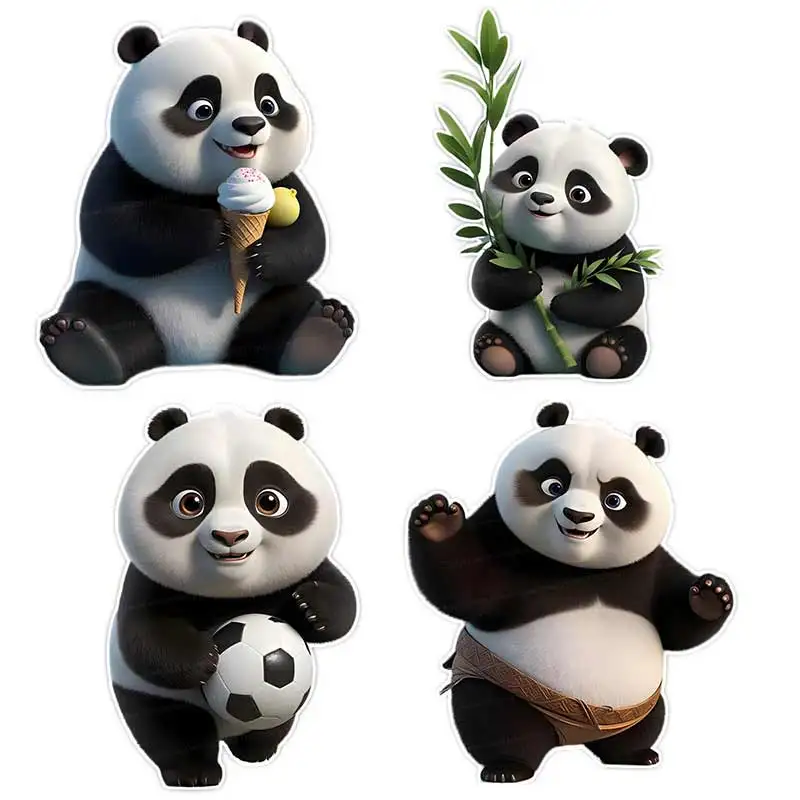 

Giant Panda Stealing Eat Ice Cream Wall Stickers Bedroom Kids Room Background Decoration Mural Animals Home Decoration S673