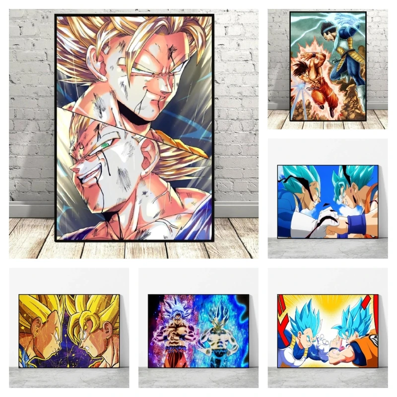 

Canvas Posters goku vs vegeta Home Room Painting Decoration Paintings Cuadros Best Gift High Quality Art Prints And Prints