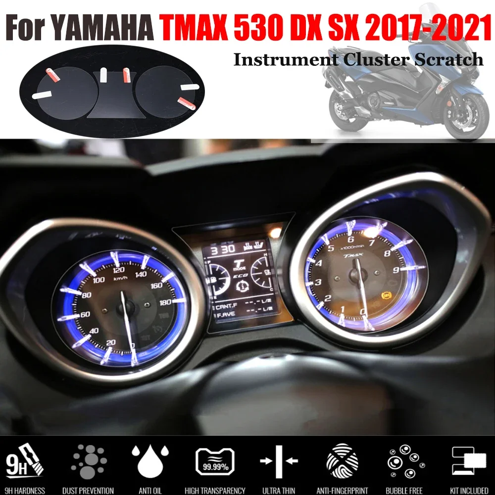 Protector de pantalla de película de protección contra rayaduras de panel para motocicleta Yamaha Tmax530 Tmax 530 t-max DX SX 2017-2021 tmax560 Tech max