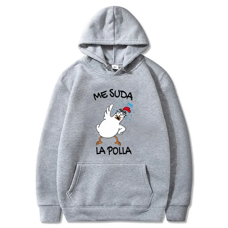 

I Sweat My Cocks Men Women Hoodie Spanish Texts Funny Jokes Geek Unisex O-neck Pullover Chicken Farm Sweatshirts Clothes Top